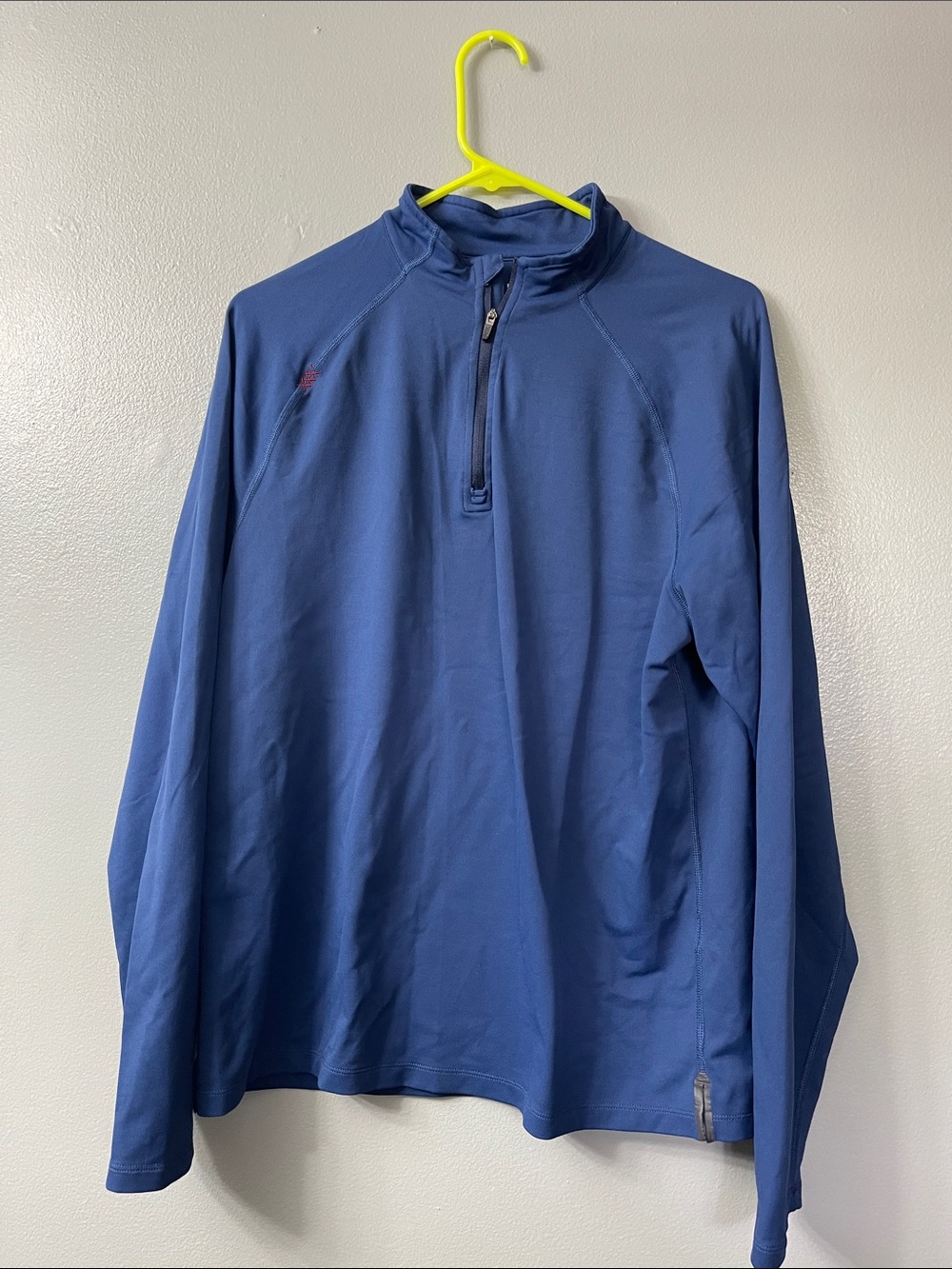 Rhone Men's Navy Blue 1/4 Zip Performance Activewear Top Long Sleeve medium